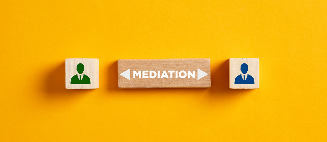 Block that says Mediation